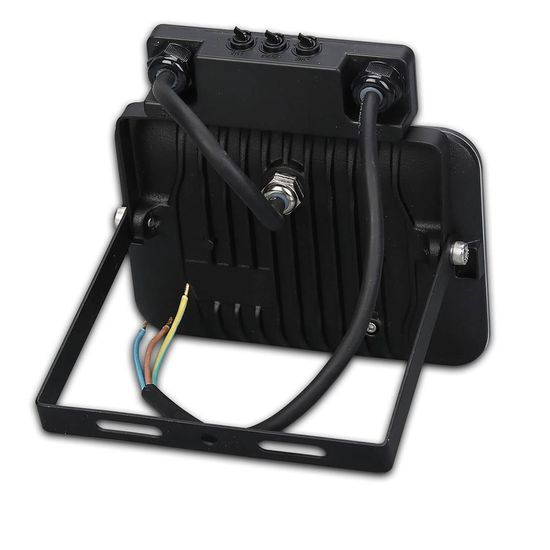 ISOLED LED Fluter mit PIR-Bewegungssensor 30W, neutralweiß, schwarz, IP65