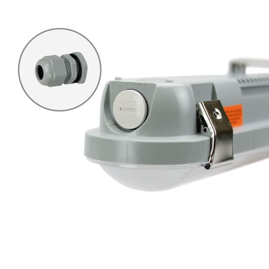 ISOLED LED Wannenleuchte 120cm IP65, Powerswitch 25-40W, Colorswitch 3000/4000/5000K