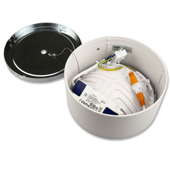 ISOLED LED Aufbauleuchte LUNA 8W, weiß, indirektes Licht, warmweiß, dimmbar