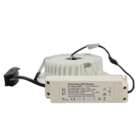 ISOLED LED Downlight blendungsreduziert, 25W, rund, DN190, CRI90, Colorswitch 3000/3500/4000K, dimmbar