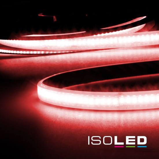ISOLED LED AQUA CRI9R Linear 48V Flexband Streifen, 8W, IP68, rot, 30 Meter, 240 LED/m