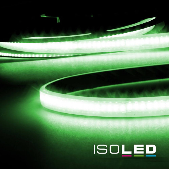 ISOLED LED AQUA CRI9G Linear 48V Flexband Streifen, 8W, IP68, grün, 30 Meter, 240 LED/m