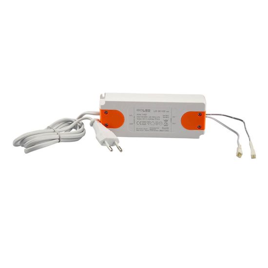 ISOLED LED Trafo MiniAMP 12V/DC, 0-50W, 120cm Kabel mit Flachstecker, sekundär 2 female Buchsen