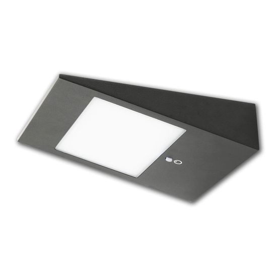 ISOLED LED SOLAR Wandleuchte mit HF-Bewegungs- u. Helligkeitssensor, 2W, IP54, warmweiß