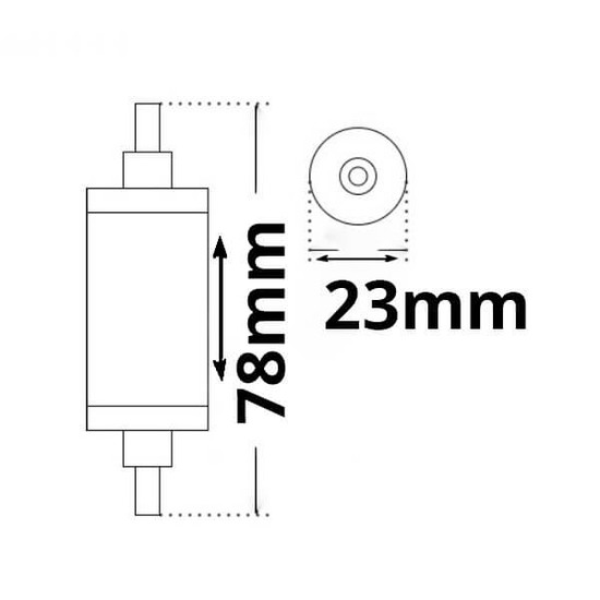 Isoled R7s LED Stab SLIM, 6W, L: 78mm, warmweiß, dimmbar 114620