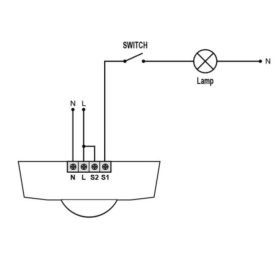 ISOLED PIR Aufbau-Bewegungsmelder mit invertierter Funktion für UV-C Anwendungen, 230V AC, 400VA