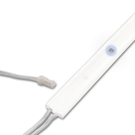 ISOLED LED UV-C MiniAMP Flexband Streifen 270nm, 12V DC, 3W, IP54, 58cm, weiß, eins. Kabel + maleAMP, 12 LED/m