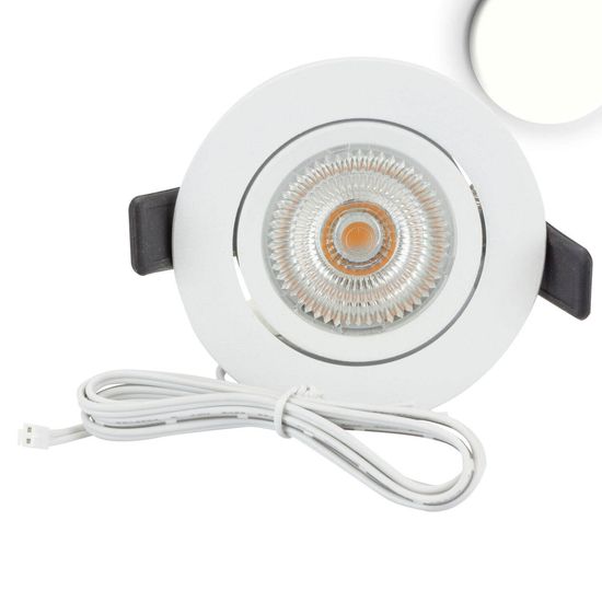 ISOLED LED Einbauleuchte Slim68 MiniAMP weiß, rund, 8W, 24V DC, neutralweiß, dimmbar