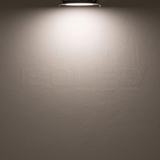 ISOLED LED Downlight, 9W, rund, ultraflach, silber, neutralweiß, dimmbar
