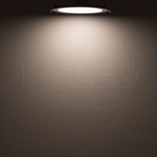 ISOLED LED Downlight, 18W, rund, ultraflach, silber, neutralweiß