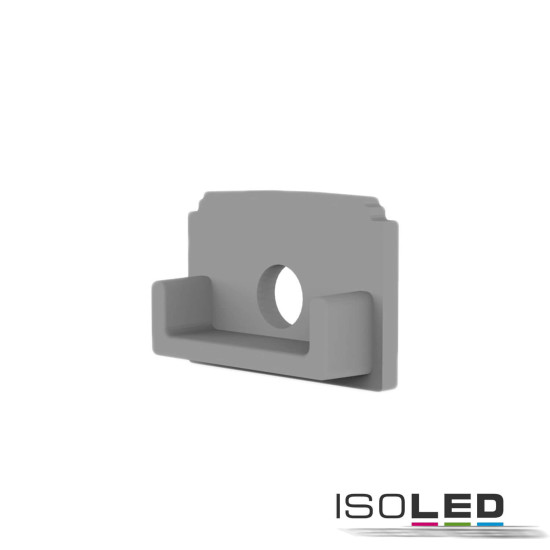 ISOLED Endkappe E203 für LED Fliesenprofil Abschluss, mit Kabeldurchführung, 1STK