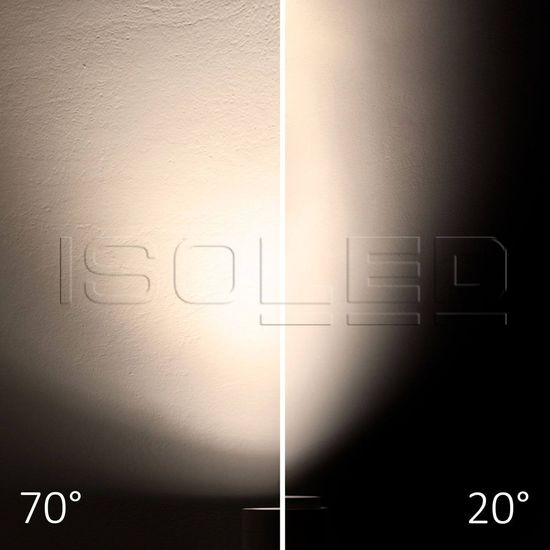 ISOLED 3-PH Schienen-Strahler fokussierbar, 34W, 20°-70°, weiß matt, Bread 2700K