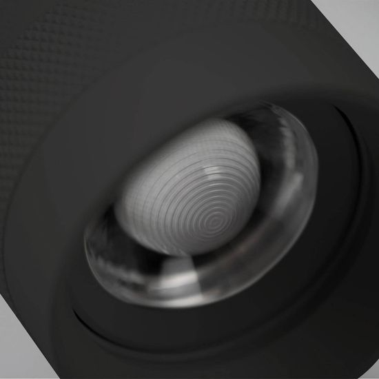 ISOLED 3-PH Schienen-Strahler fokussierbar, 8W, 20°-55°, schwarz matt, 4000K