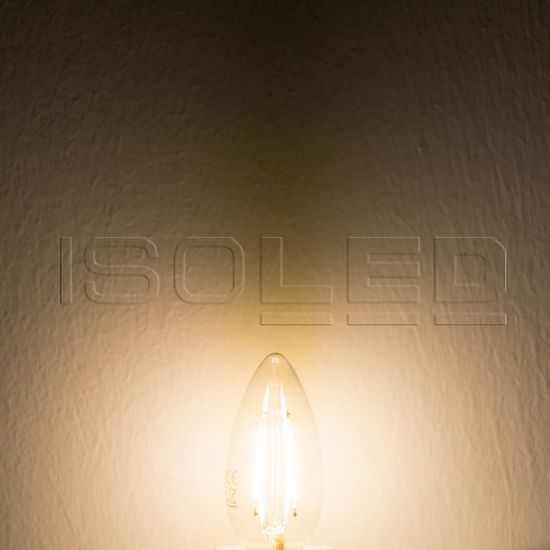 ISOLED E14 LED Kerze, 4W, klar, warmweiß, 3er Pack