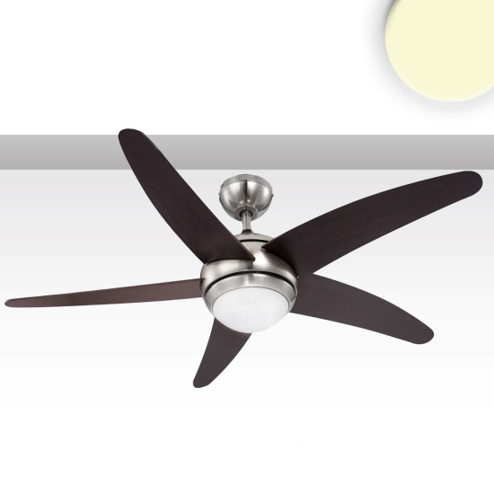 ISOLED Deckenventilator mit E14 Fassung, 3 Stufen, Links-Rechtslauf, inkl. Fernbed.