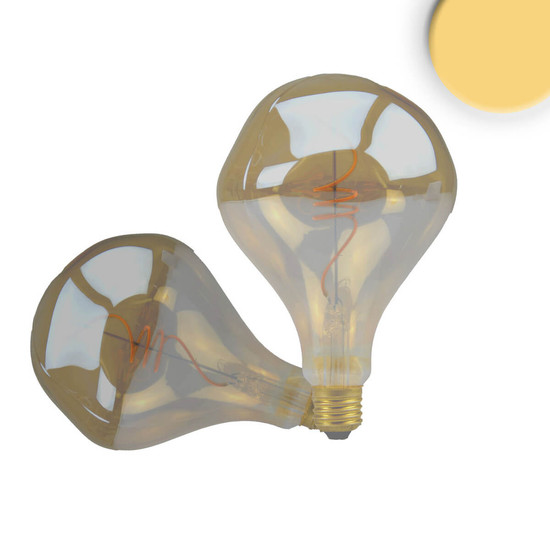 Isoled E27 Vintage Line LED Roundbulb A125, unregular, Amber, 4W, 2200K 115078