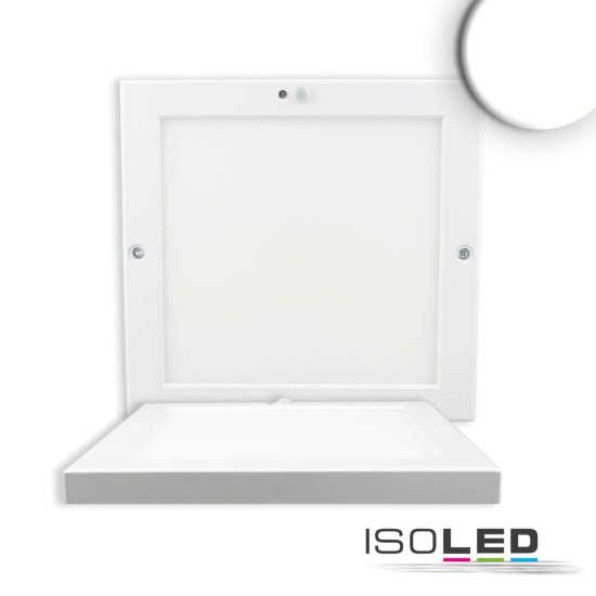 ISOLED Deckenlampe Slim 18mm mit PIR-Bewegungs-/Lichtsensor, weiß, 18W, Trafo integriert, neutralweiß