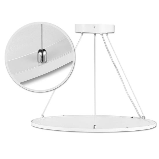 ISOLED LED Office Hängeleuchte Up+Down, 20+20W, DN610, weiß, UGR19, 3000K, DALI dimmbar