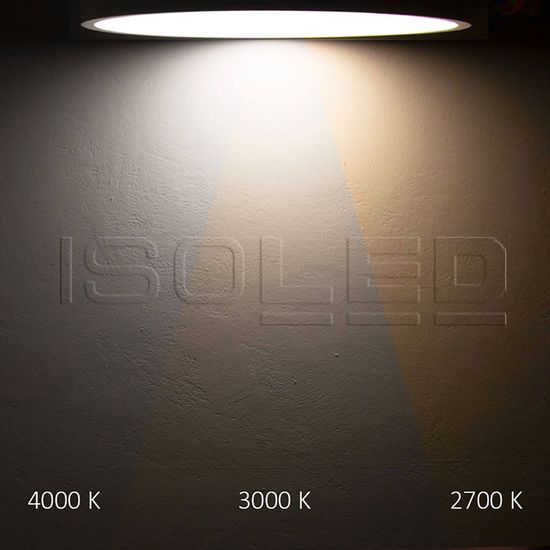 ISOLED LED Deckenleuchte PRO schwarz, 36W, rund, 500mm, ColorSwitch 2700/3000/4000K, dimmbar