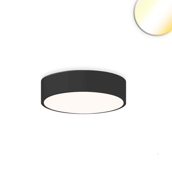 ISOLED LED Deckenleuchte, DN400, schwarz, 25W, ColorSwitch 3000/3500/4000K, dimmbar