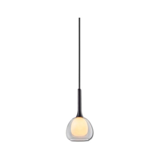 ISOLED Pendelleuchte, clear/white Glas, E14, 50-300cm, exkl. Baldachin