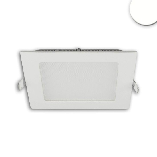 ISOLED LED Downlight, 9W, eckig, ultraflach, blendungsreduziert, weiß, neutralweiß, dimmbar CRI90