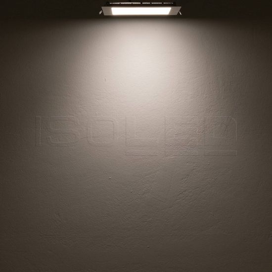 ISOLED LED Downlight, 15W, eckig, ultraflach, blendungsreduziert, weiß, neutralweiß, dimmbar CRI90