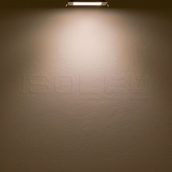 ISOLED LED Downlight, 15W, eckig, ultraflach, blendungsreduziert, schwarz, warmweiß, dimmbar CRI90
