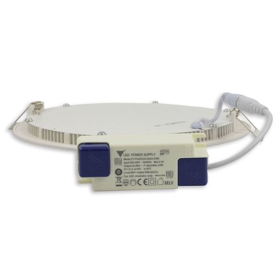 ISOLED LED Downlight, 18W, rund, ultraflach, blendungsreduziert, weiß, warmweiß, dimmbar CRI90
