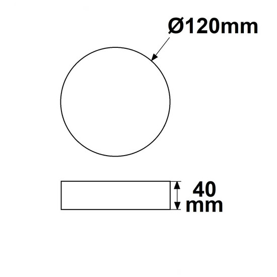 Isoled LED Deckenleuchte PRO schwarz, 8W, rund, DN120, ColorSwitch 2700/3000/4000K, dimmbar 115498