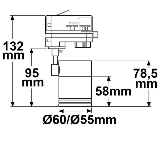 Isoled 3-Phasen Schienen-Adapter Mini für GU10-Spots, weiß matt 115504