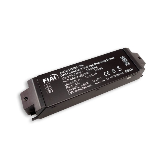ISOLED LED PWM-Trafo 24V/DC, 0-75W, IP20, Push/DALI dimmbar