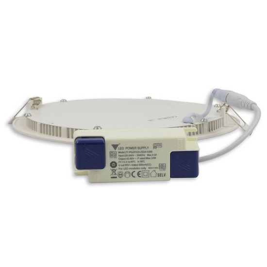Isoled LED Downlight, 24W, rund ultraflach weiß, 300mm, ColorSwitch 3000/3500/4000K, dimmbar 115597