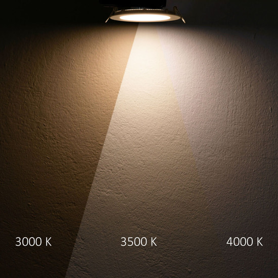 Isoled LED Downlight, 24W, rund ultraflach weiß, 300mm, ColorSwitch 3000/3500/4000K, dimmbar 115597