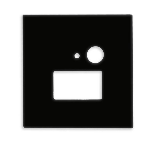 Isoled Cover Aluminium eckig 3 schwarz, für Wandeinbauleuchte Sys-Wall68 mit PIR Sensor 115610