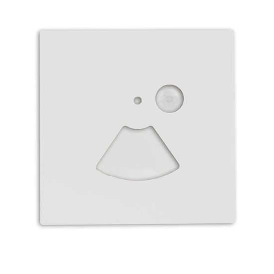 ISOLED Cover Aluminium eckig weiß, für Wandeinbauleuchte Sys-Wall68 mit PIR Sensor, 3x86x86mm