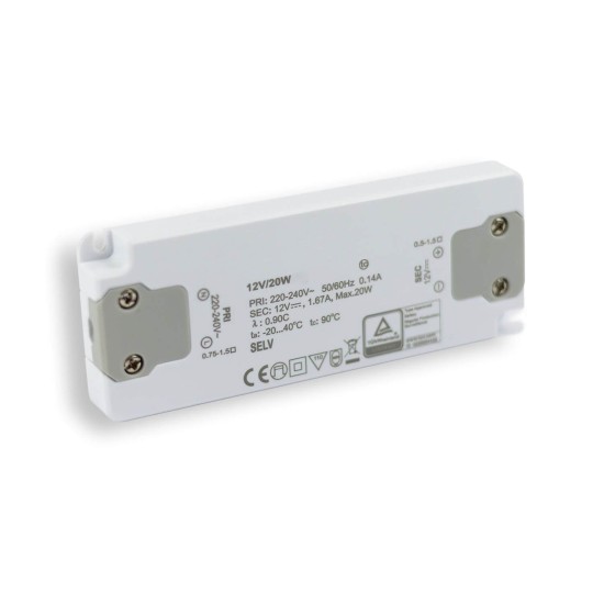 ISOLED LED Trafo 12V/DC, 0-20W, ultraslim