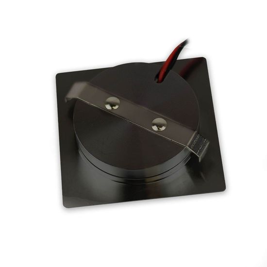ISOLED LED Möbeleinbaustrahler MiniAMP schwarz, eckig, 3W, 120°,12V DC warmweiß 3000K, dimmbar