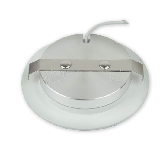 ISOLED LED Möbeleinbaustrahler Mini AMP ALU gebürstet, rund, 3W, 120°, 12V DC warmweiß 3000k, dimmbar