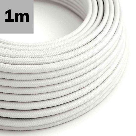 ISOLED Kabel Stoffummantelt, weiß, 2x0.75mm2 AWG18, Meterware