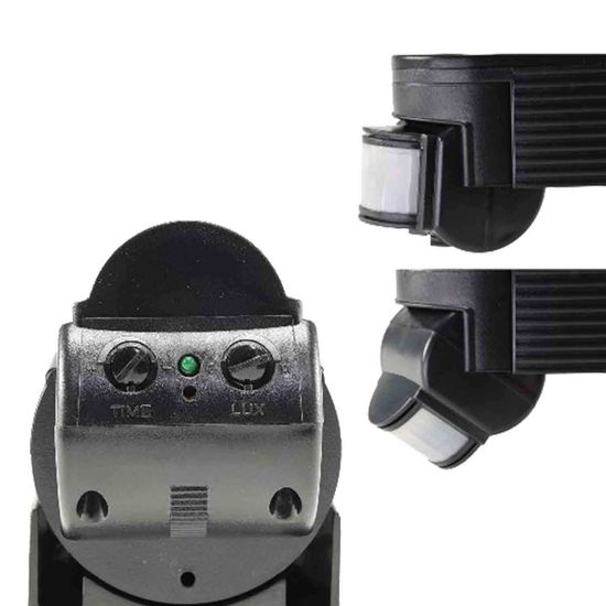 ISOLED PIR Bewegungsmelder schwarz, 230V, max. 4A, 180° max. 10m Detektionsradius, IP44, Aufputzmontage