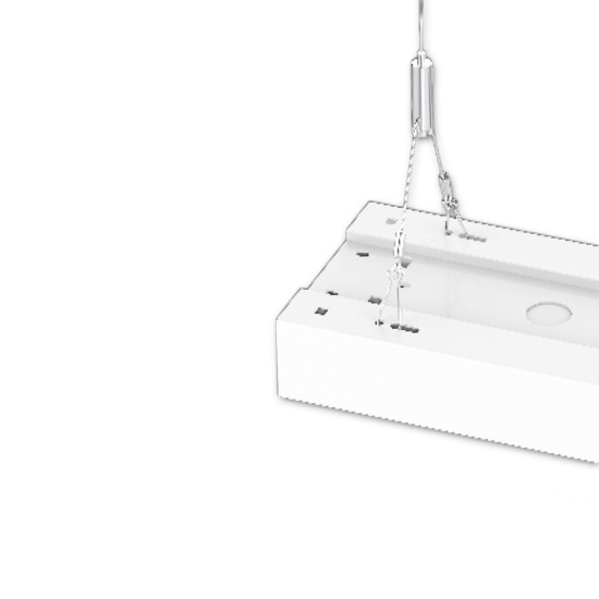 ISOLED Seilabhängung mit Doppel-Rutschklemme für Langfeldleuchte, 20-160cm, 1 Paar