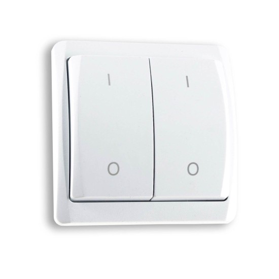 ISOLED IR-PANEL CONTROL 2-fach Funk-Wandsender, batteriebetrieben (A23 12V enthalten)