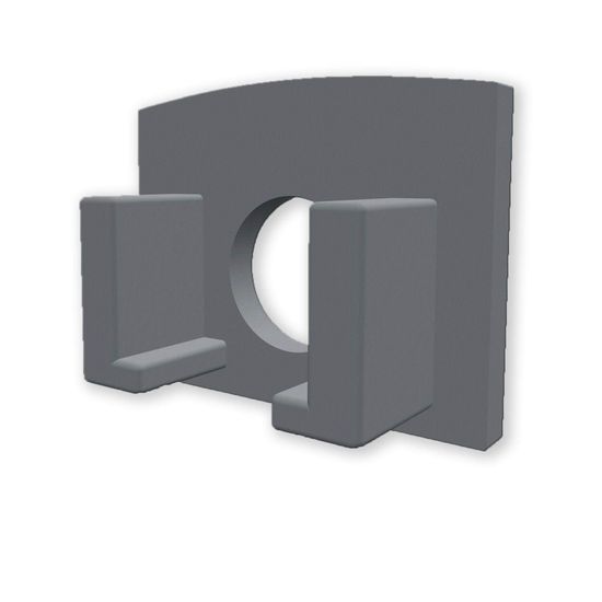 ISOLED Endkappe EC226 für Profil MAXI-AB V2, grau, mit Kabeldurchführung, 1 STK