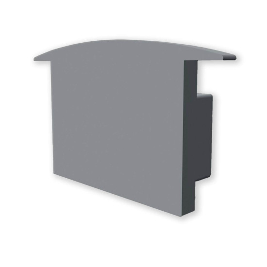 ISOLED Endkappe EC227 für Profil MAXI-EB V2, grau, gerade, 1 STK