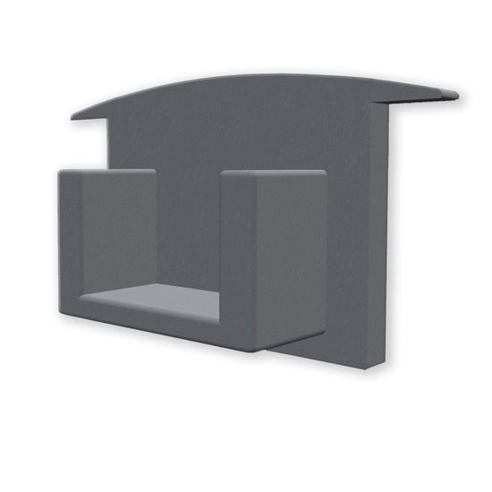 ISOLED Endkappe EC227 für Profil MAXI-EB V2, grau, gerade, 1 STK