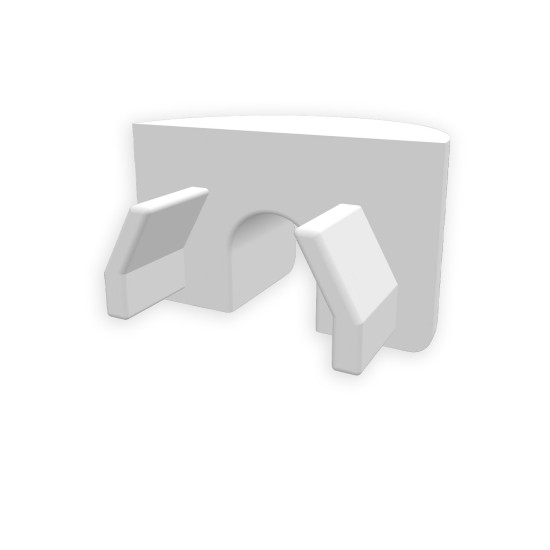 ISOLED Endkappe EC99 für Profil GROUND-IN12 weiß, rund, 1 STK