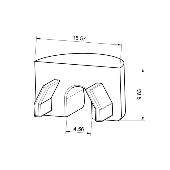 ISOLED Endkappe EC99 für Profil GROUND-IN12 weiß, rund, 1 STK