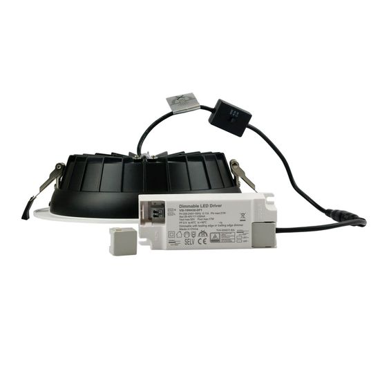 ISOLED LED Downlight Reflektor 9W, 60°, 150lm/W, UGR<19, Colorswitch 3000/4000/6000K, dimmbar