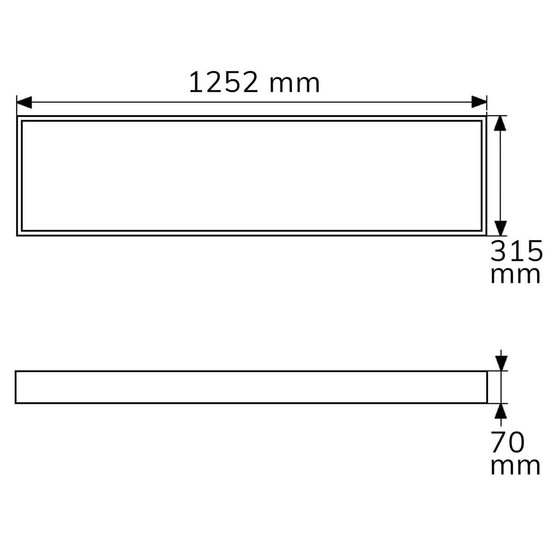 Isoled Aufbaurahmen weiß RAL 9016, Höhe 7cm, für LED Panels 308x1245, steckbare Schnellmontage 116016